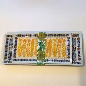 Tommy Bahama 2 pc Melamine Sandwich Drink Dessert Trays New